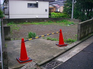 横浜市戸塚区：駐車場整備施工前